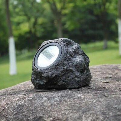 5W Solar Powered Light Simulation Stone Lamp Spotlight