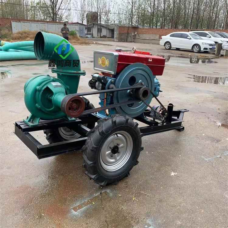 12马柴油机力6寸离心CJL泵 果可移动车柴油离心拖泵园农田抽水泵