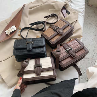 bag2023石头纹复古定型小方包链条中古包 ins潮流女士小包ladies