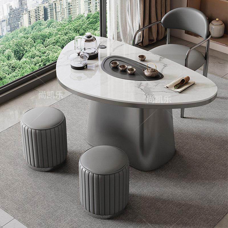 阳台茶桌椅组合轻奢小茶台烧水壶一体套装家用现代简约茶台椅组合