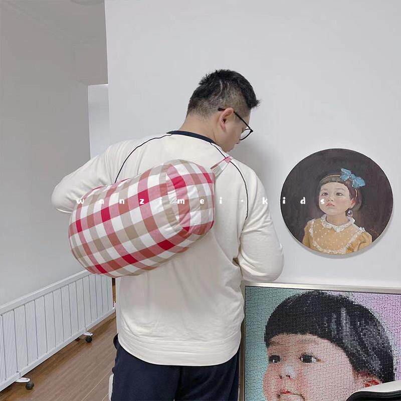 SS妹A的丸子58条CM长定制A抱枕加大版红C2-PS7格子抱枕PP棉枕头长