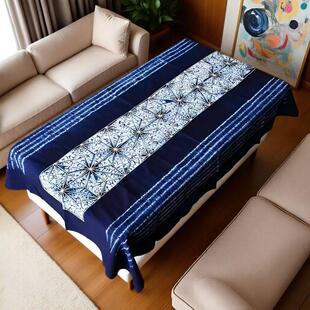 云南部落大理白族扎染桌布周城民族风纯棉扎染布料手工艺装饰背景