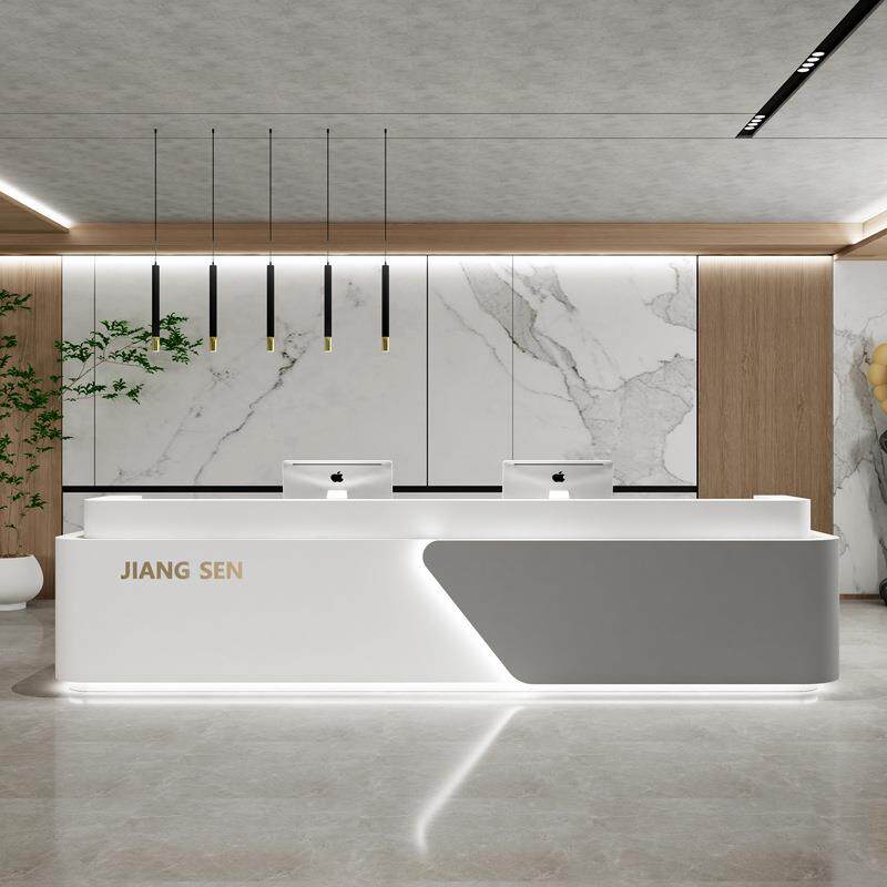 公司前台美容院吧台简约烤漆酒店接待台医院导诊台培训机构收银台