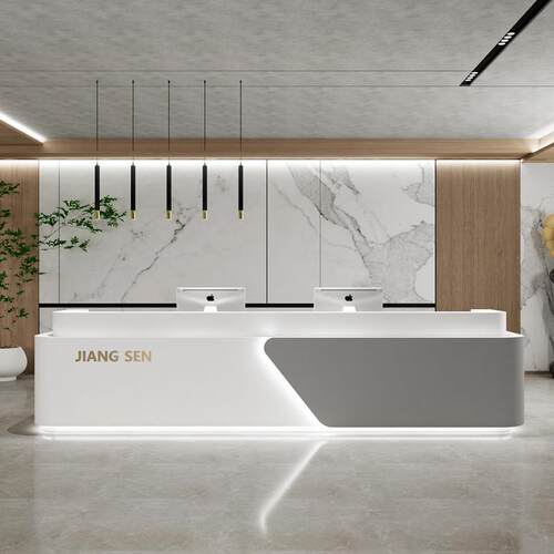 公司前台美容院吧台简约烤漆酒店接待台医院导诊台培训机构收银台