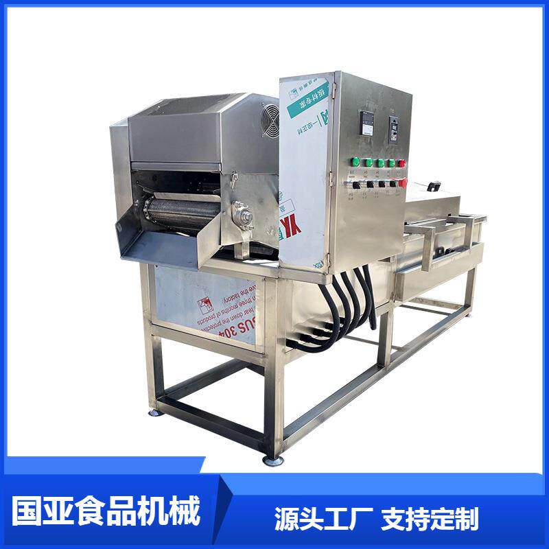 兰花豆油炸设备酒鬼花生油炸锅自动搅拌蚕豆油炸机双框油炸机