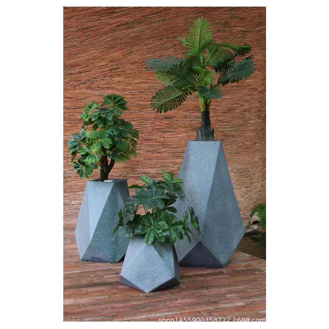 商场酒店儿童节大花盆组合创意异形合成花器户外广场落地花钵花瓶