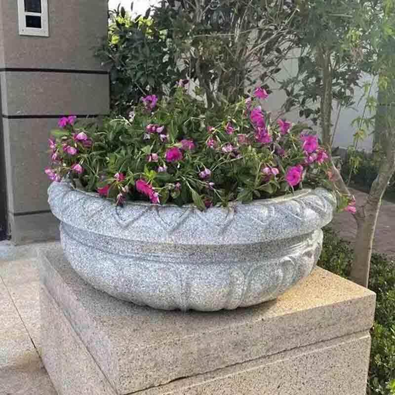 欧式花钵玻璃纤维户外庭院花盆大号彷大理石特大花坛大口径盆栽装