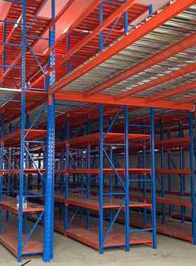 钢构阁楼货架拆装方便钢结构阁楼81楼装式组阁重货架型立体库