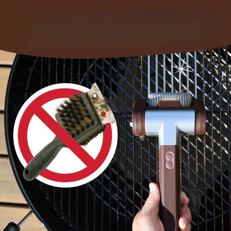 -电动不锈钢滚轮烧烤架清洁器刷