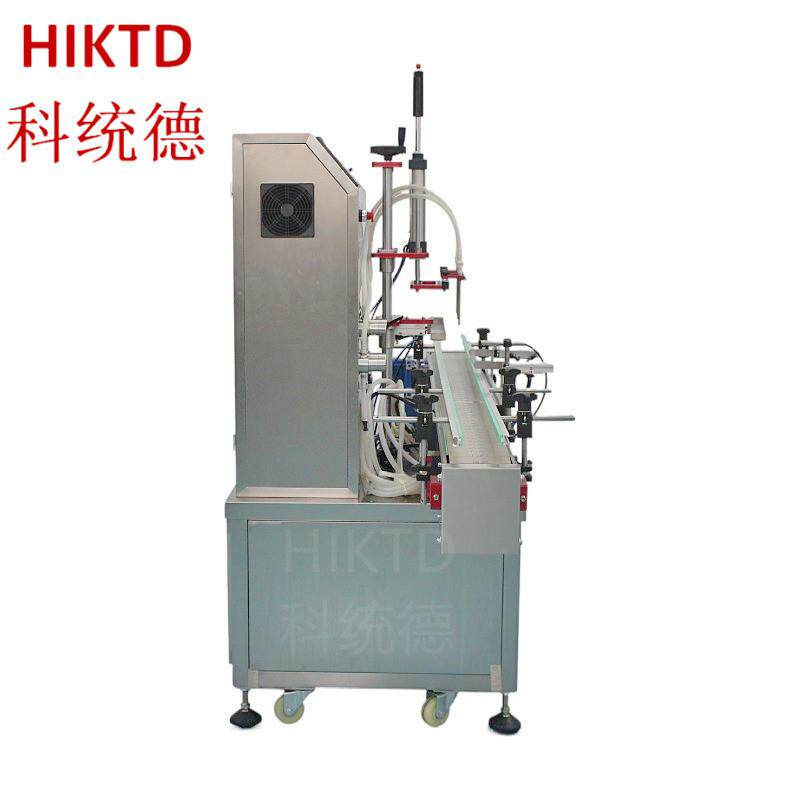 四头全自HIKTD/科动灌装机清剂流水线装盖贴标锁花露水灌灌洁装