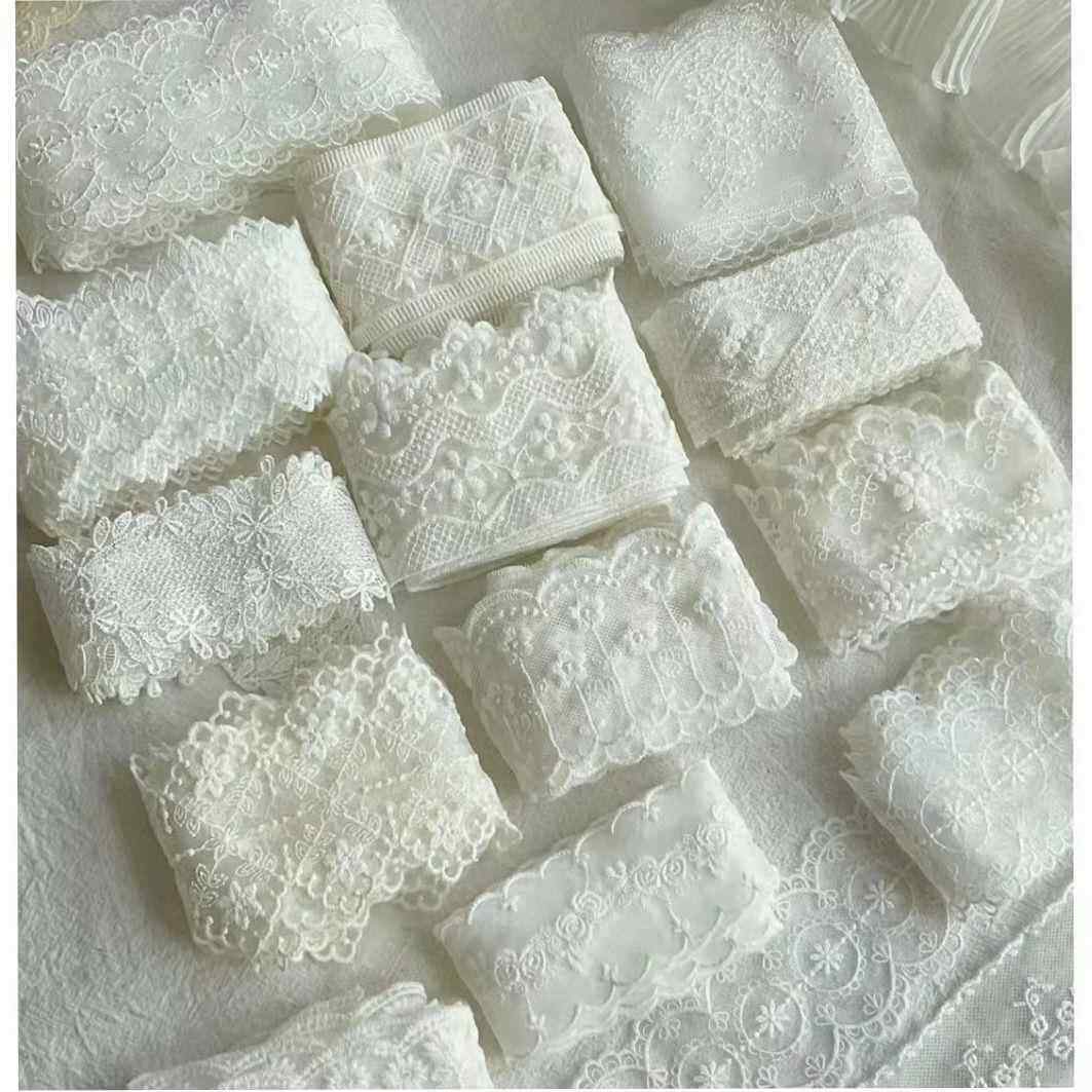 精品网纱蕾丝花边手帐装饰手作辅料蕾丝网纱素材包称斤价超美