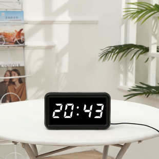 挂钟 客厅家用电子时钟表简约闹钟夜光外接数字led挂墙壁钟