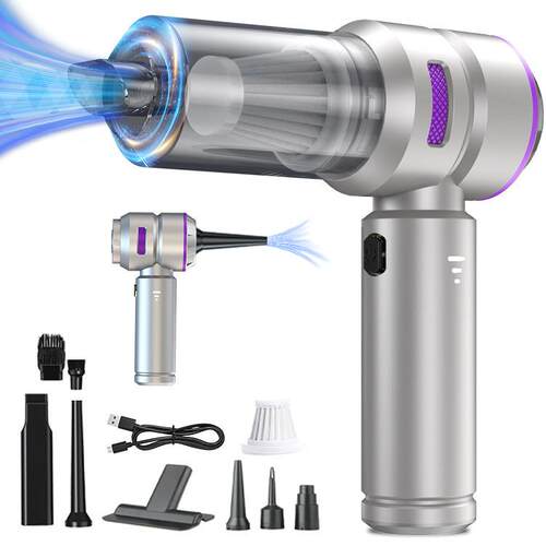 跨境车载吸尘器手持无刷大功率除尘充气一体大吸力两用迷你汽车吹