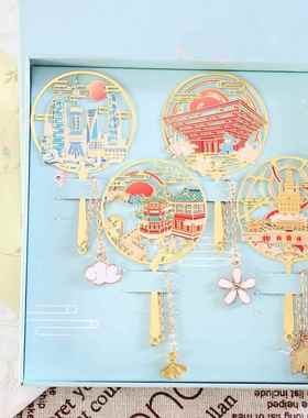 上海东方明珠书签博览园静安寺金属创意旅游景区纪念品纪念品
