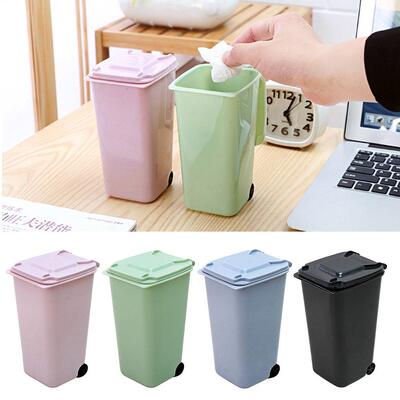 Mini Desktop Trash Can 4color Garbage Storage Box Living Roo