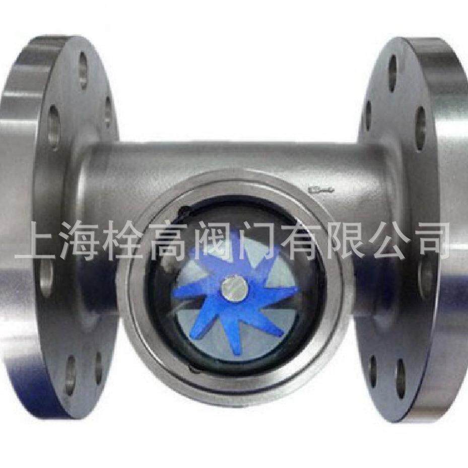 不锈钢法兰水流指示器法兰叶轮水流指示器可视叶轮水流指示器厂
