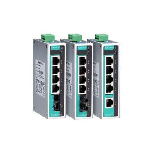 MOXA EDS-205A 系列 5 端口非网管型工业以太网交换机