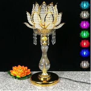七彩水晶供佛灯 长明LED佛灯 济缘莲花供灯 佛前供灯饰品 寺庙用
