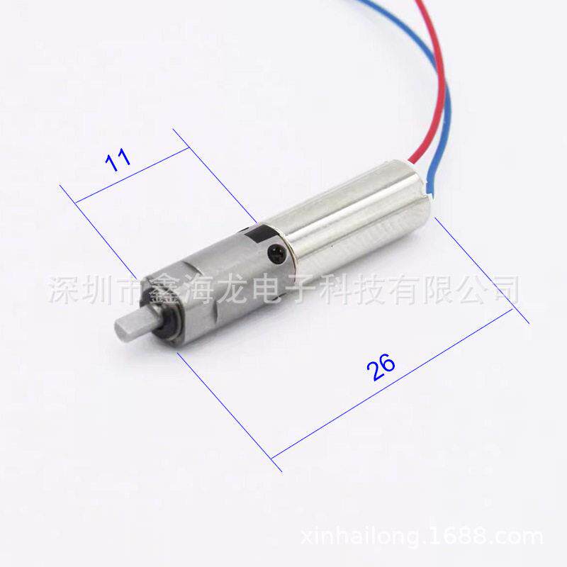 3.7V6MM行星速电机3级金属箱三级7.4V185转速机器人电机马达