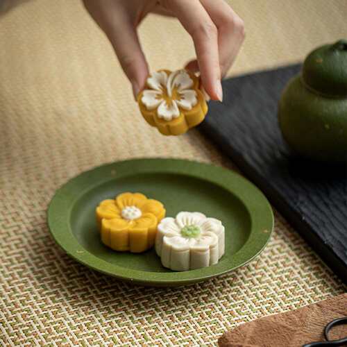 墨己小青柑撒金仿古陶瓷壶承茶道配件家用干泡盘茶点盘壶托底托