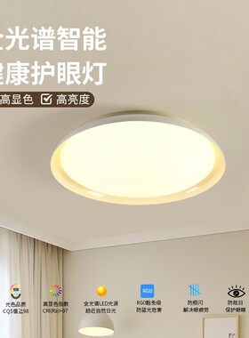 奶油风卧室灯吸顶灯法式中古主卧灯2024新款设计师房间灯简约圆灯