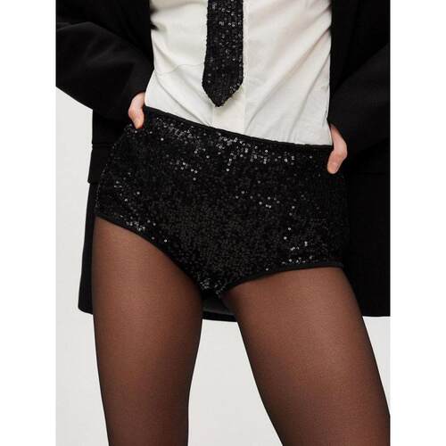 Women's Chic Summer Hot Shorts Zebra Print Low Waist Sequin