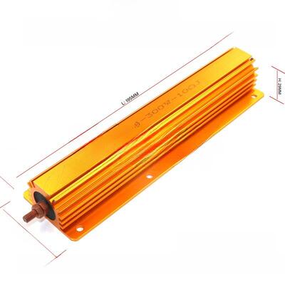 RX24大功率黄金铝壳电阻器200W 300W 500W 1R/2R/3R/4 10 300R/欧