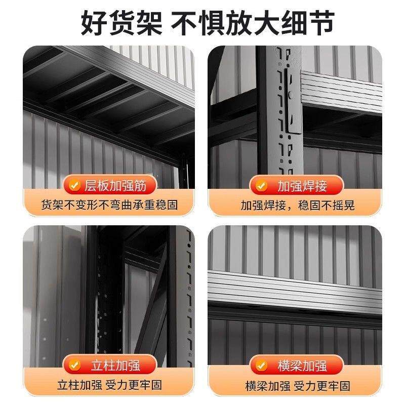 仓储货架重型置物架家用多层落地收纳商用超市快递超强承重铁架子