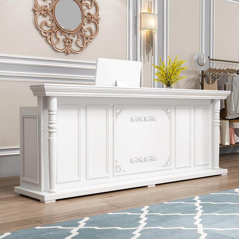 新款直销欧式复古收银台吧台中式服装店柜台美容院理发店吧台桌前