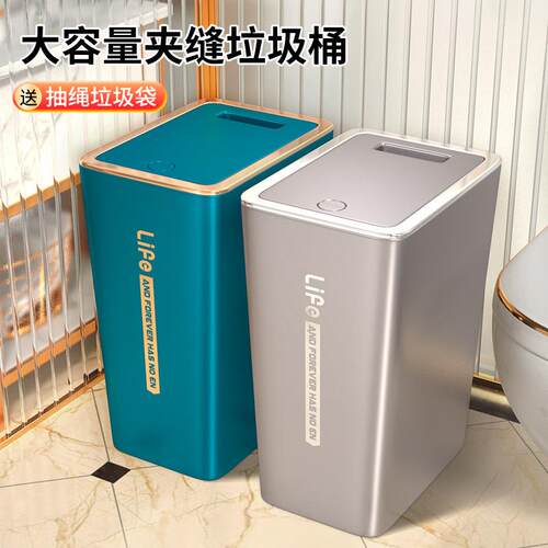 垃圾桶大容量家用2024新款客厅轻奢厨房卫生间厕所带盖按压式狄瑄