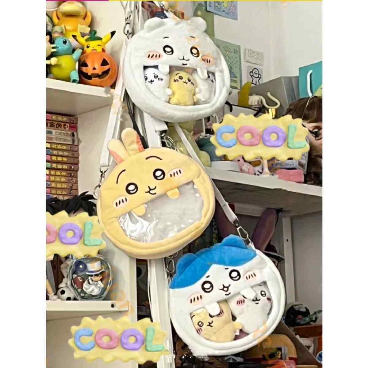 可爱吉伊卡哇毛绒玩偶手提包乌萨奇斜挂包小八吉伊日系chiika