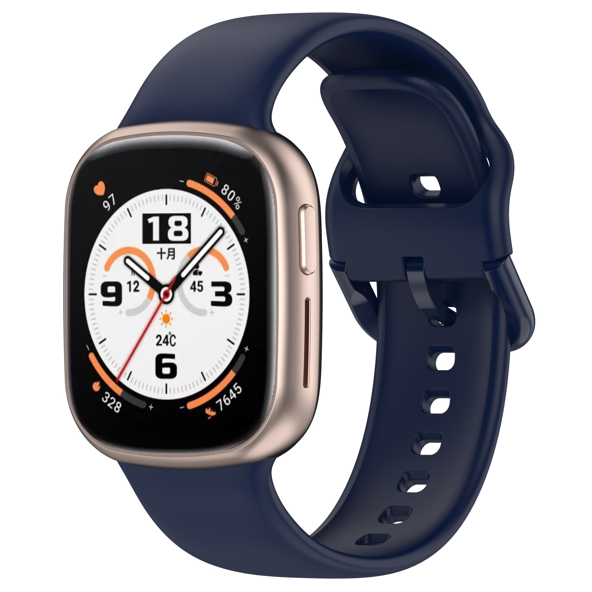 适用荣耀手表4表带官方同款硅胶腕带智能运动honor watch4替换带