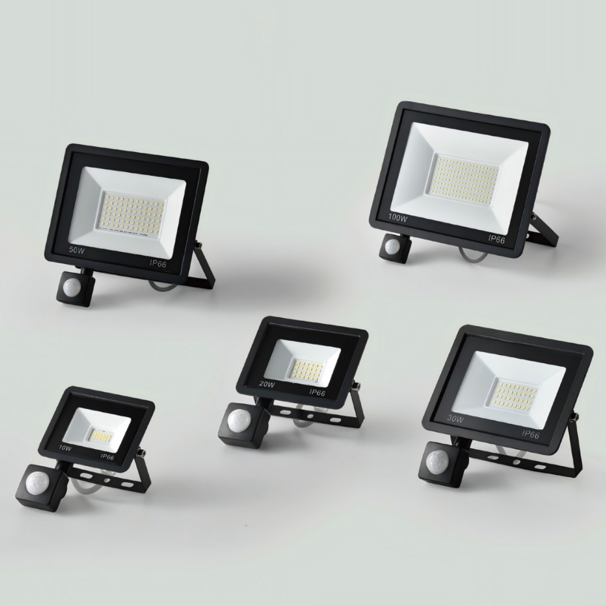 led跨境人体感应防水庭院泛光灯