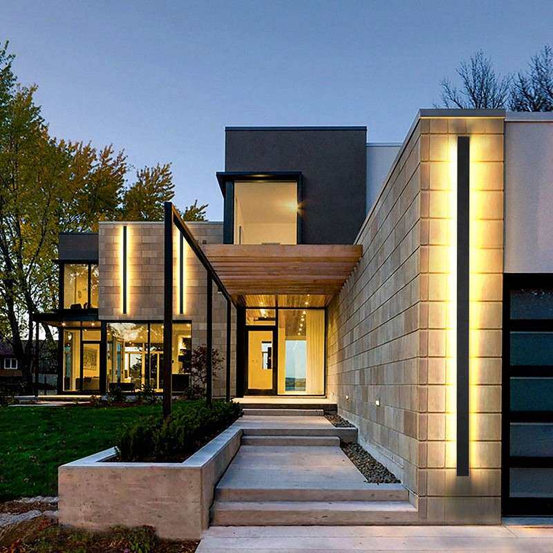 户头外灯壁防水极简太长条别墅112庭院室外门led别墅门口阳能外墙