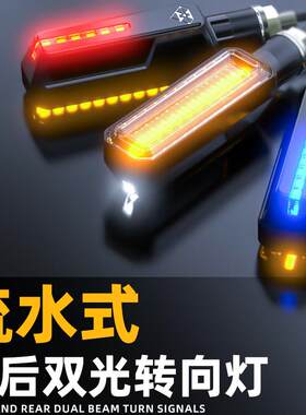 灵兽适用小牛电动车改装流水方向灯总成机车LED灯具配件XO狒狒