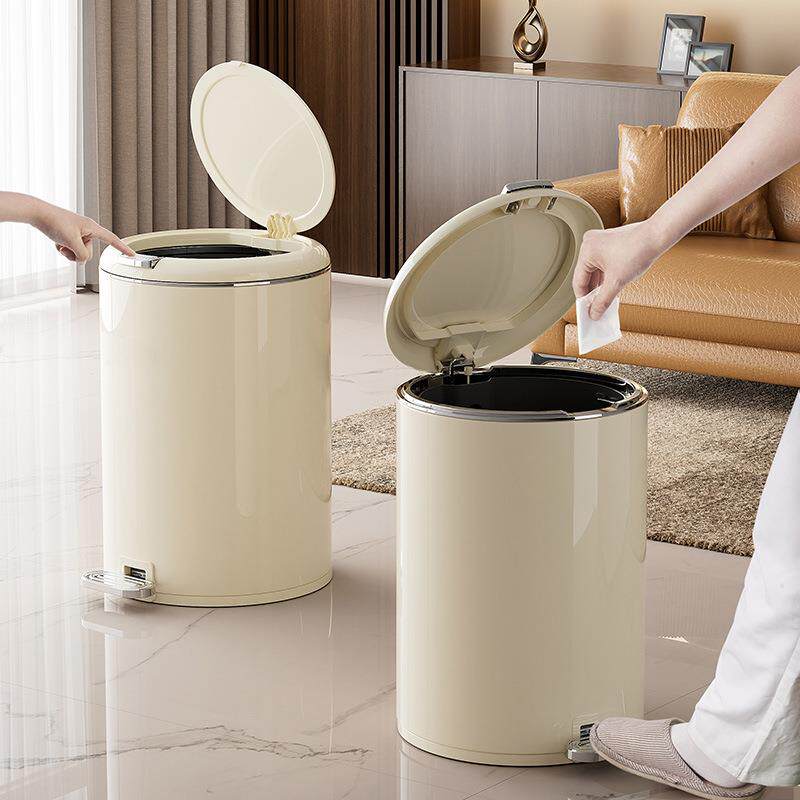 圆圾形YY-006脚垃圾桶高颜值家用带盖踏客厅卫生间按压式大号清洁