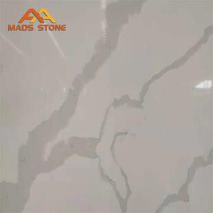新款直销人造石英石冰川鱼肚白石材窗台台面茶几台面厨房石英石台