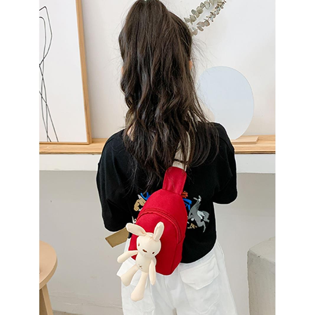 韩版儿童小腰包男童女童潮包恐龙斜挎包时尚胸包可爱背包宝宝包包