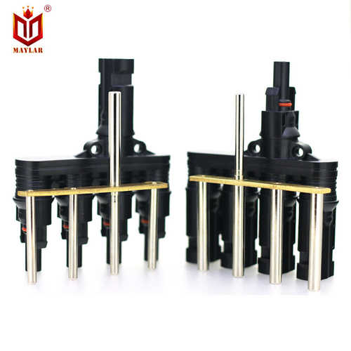 T型5通4转1光伏连接器IP68防水V0阻燃耐寒耐高温光伏发电系统专用