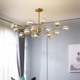 北欧全铜魔豆吊灯轻奢后现代简约客厅灯主卧室餐厅分子灯全套灯具