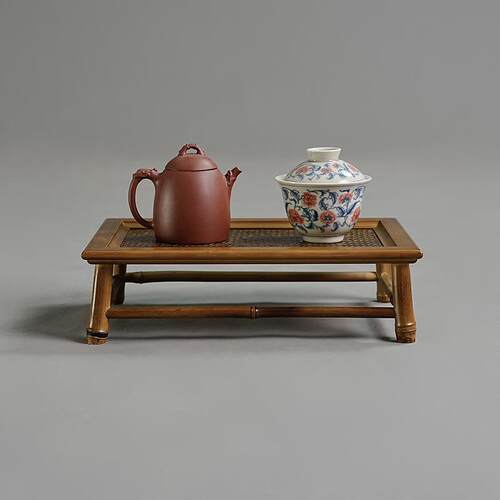 复古竹制茶具收纳架小博古架展示茶台小茶几