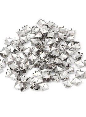 100pcs Square Metal Studs Spikes Nail Punk Shoes Belt