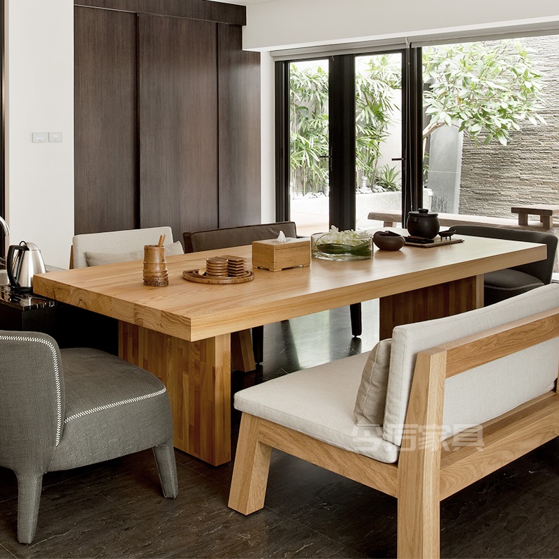 实木茶桌椅组合北欧美式茶道茶艺泡茶桌办公桌多功能功夫茶台两用