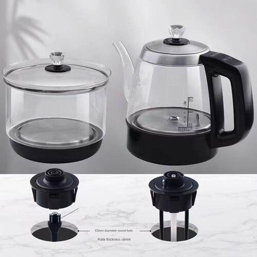 瓷有情岩板嵌入式烧水壶自动上水配件茶桌两孔电茶炉煮茶壶底座
