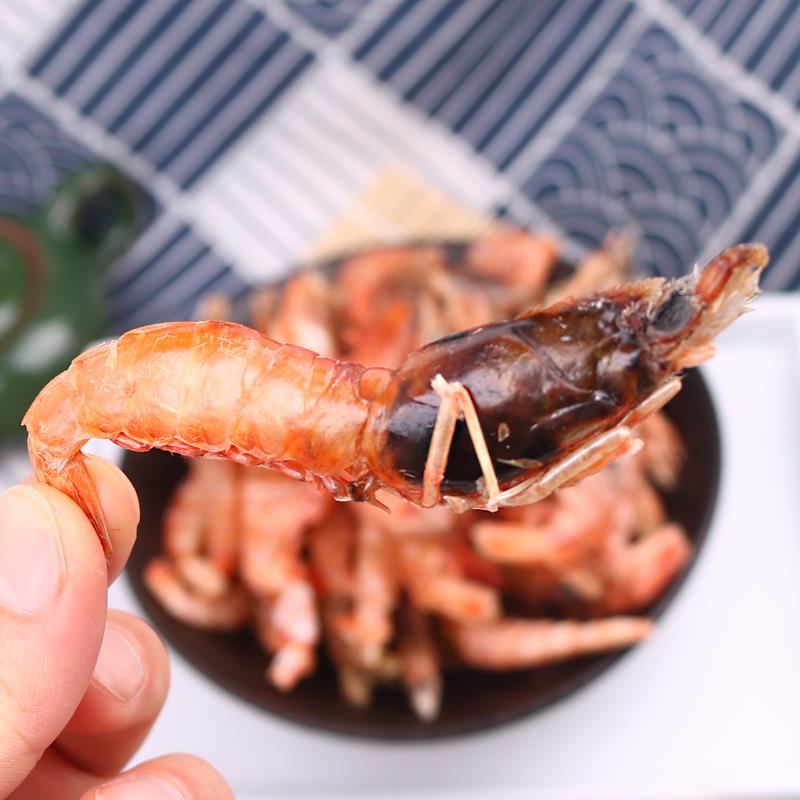 虾干头生晒无添加浙江温岭石塘特产黑头原色带头虾干送礼海鲜干货