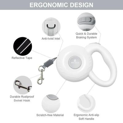 Dog Leashes Retractable Pet Leash Reflective Rope APETDOLA A