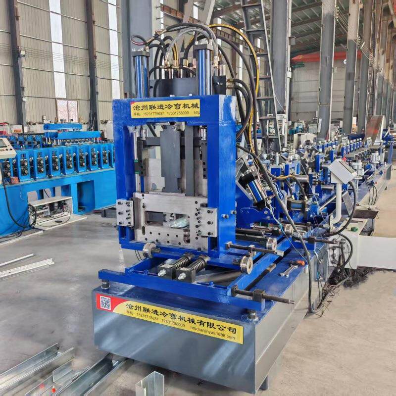 工厂加工全自动液压檀条镀锌C型钢机C型钢冷弯成型机器设备