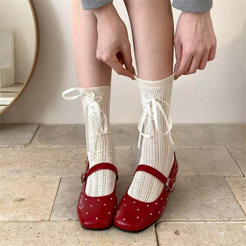 春季内增高芭蕾风浅口单鞋女2026季配裙子豆豆鞋波点一字扣0120e,女鞋,时装靴,淘宝优惠券,粉丝福利购,淘宝优惠卷