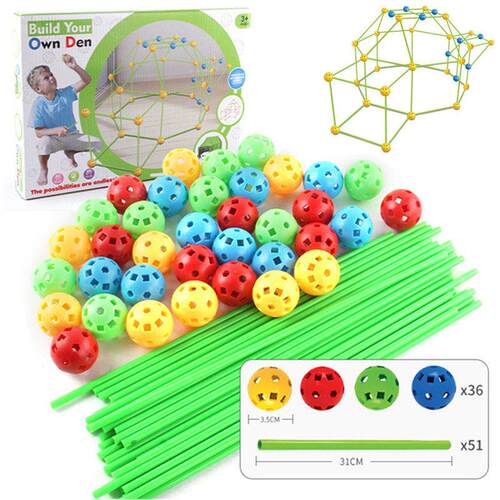 Construction Fort Building Block Kit For Children Girls Boys