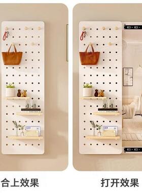 隐形穿XYU衣镜全身关闭贴墙隐藏家用遮挡玄推拉试洞衣关镜子洞壁